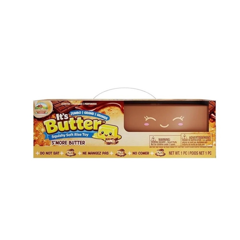 Squishy Farms It's Butter S'more Butter Jumbo Scented Soft Rise Toy 14oz Brown